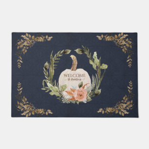 Paillasson Automne Citrouille Foliage Pêche Florale Famille d