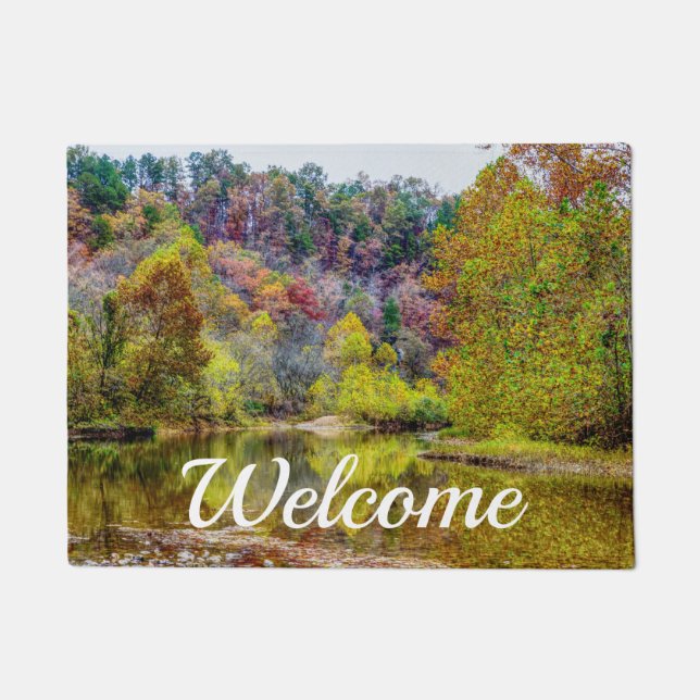 Paillasson Automne Tranquillité Bienvenue Porte (Devant)