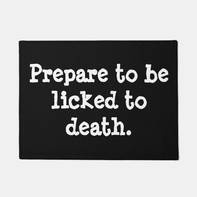 Paillasson Avertissement drôle de chien (Devant)