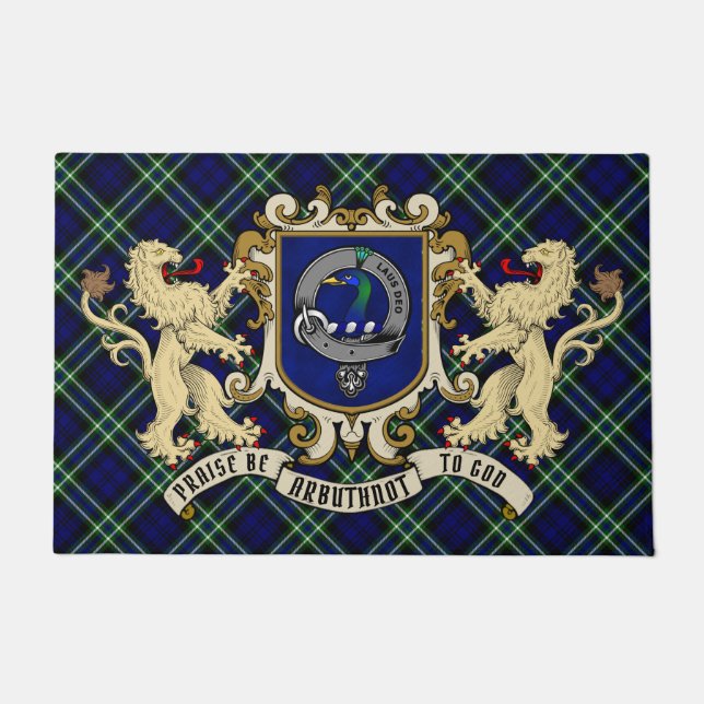 Paillasson Badge de clan Arbuthnot & Tartan (Devant)