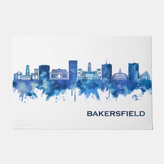 Paillasson Bakersfield California Skyline Blue (Devant)