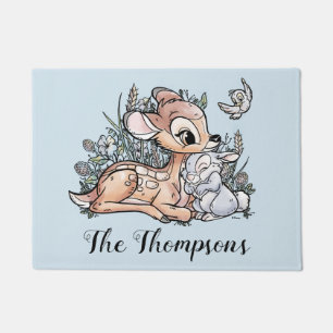 Paillasson Bambi & Thumper Assis Dans Les Fleurs