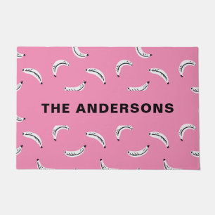Paillasson Bananes graphiques - nom personnalisé de fruit tro