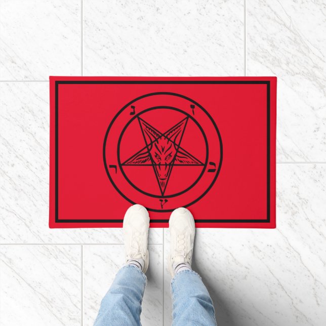 Paillasson Baphomet Pentagramme Satanique (Intérieur)