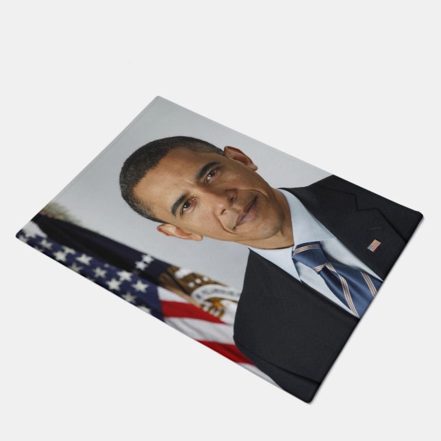 Paillasson Barack Obama Président américain Portrait de la Ma (Incliné)