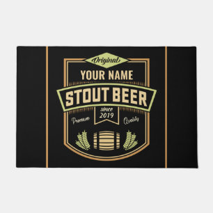 Paillasson Barre Étiquette de brassage de bière foncée Stout