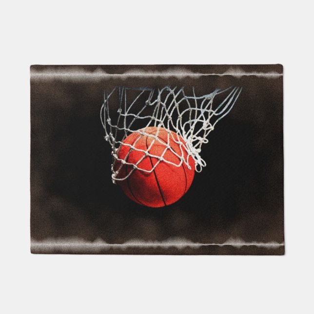 Paillasson Basket-ball Digital Peinture Sport Art (Devant)