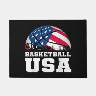 Paillasson Basketball USA Support the Team Tshirt USA Flag Dr