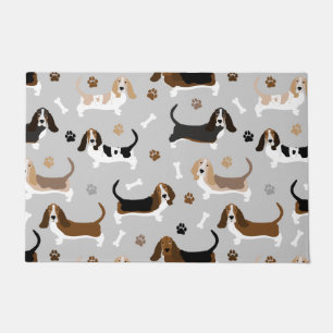 Paillasson Basset Hound Chig Bones and Paws