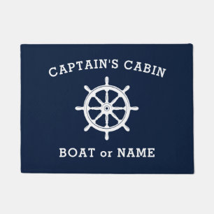 Paillasson Bateau Helm Roue Capitaine Cabine Nom du bateau Se