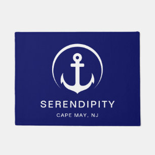 Paillasson Bateau moderne Ancre nautique Marine Custom