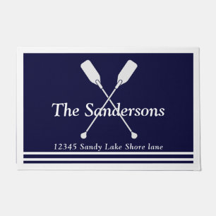 Paillasson Bateau nautique Bateau à pédales Marine Bleu Blanc