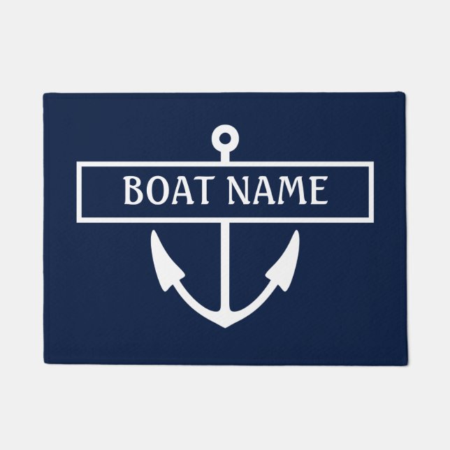 Paillasson Bateau Nom de l'embarcadère Mat (Devant)