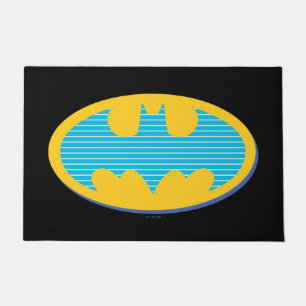 Paillasson Batman   Symbole Cyan Stripes