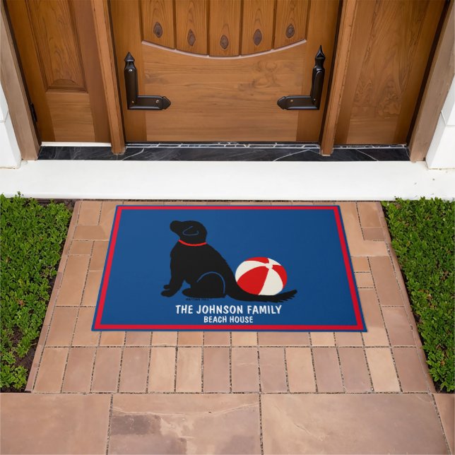 Paillasson Beach Days Black Lab Retriever Doormat chien (De plein air)