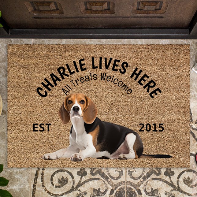 Paillasson Beagle Amoureux des chiens personnalisé mat (Créateur téléchargé)