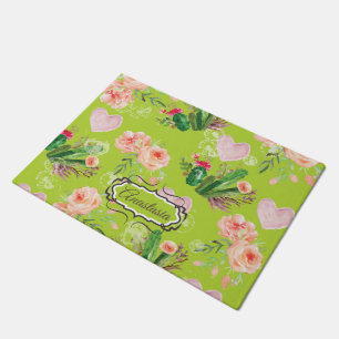 Paillasson Beau Cactus Floral Personnalisé