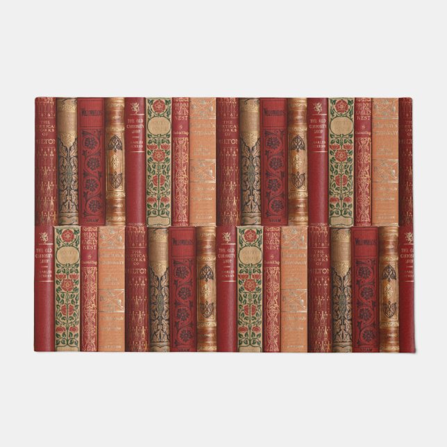 Paillasson Beau vieux livre épines (Rose) (Devant)