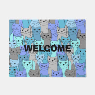 Paillasson Beaucoup de Blue Cats Design