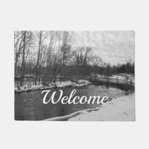 Paillasson Beauté de neige James River Grayscale Welcome Door