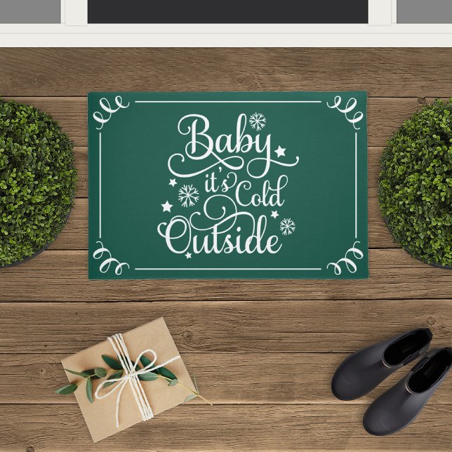 Paillasson Bébé son froid dehors Green Script vacances (Créateur téléchargé)