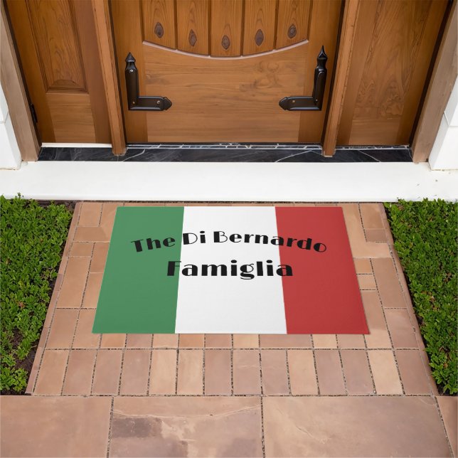 Paillasson Bella Italia Bienvenue Drapeau de mat de bienvenue (De plein air)