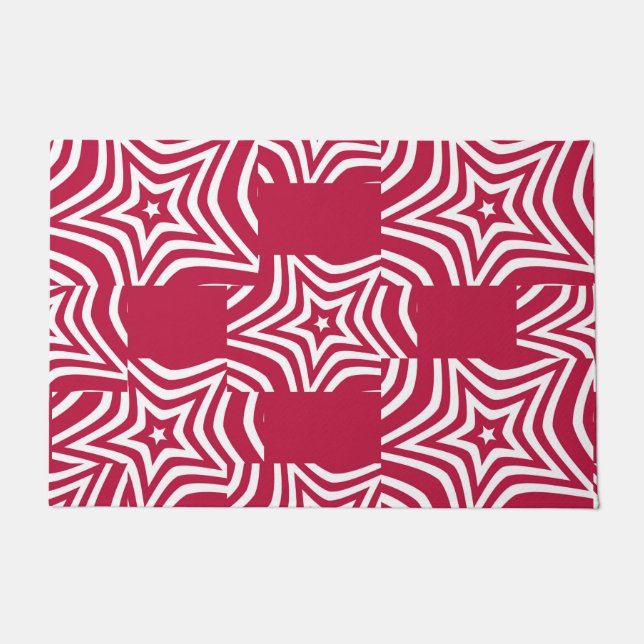 Paillasson Belle étoile rouge blanche (Devant)