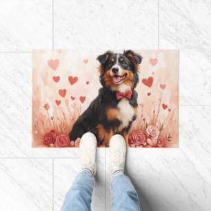 Paillasson Berger Australien avec des Roses - Saint-Valentin