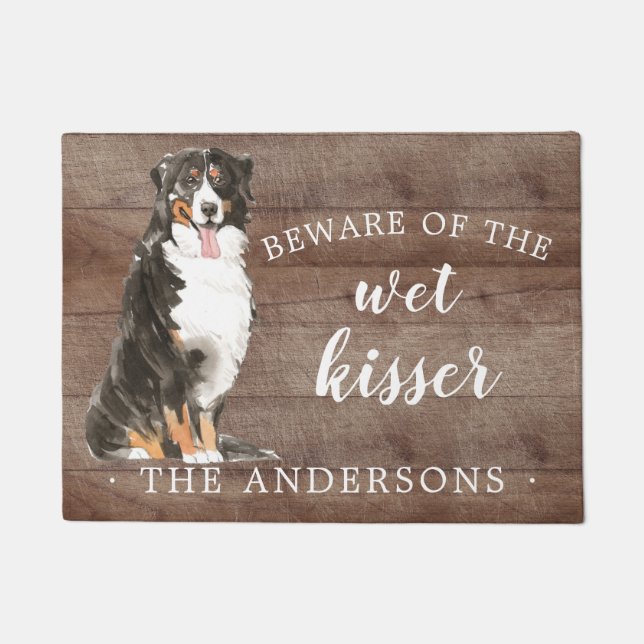 Paillasson Bernese Mountain Dog Porte Mat Personnalisé (Devant)