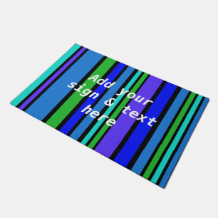 Paillasson BG Stripes Motif couleur IV + votre dos et votre i