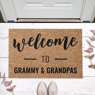 Paillasson Bienvenue À Grammy & Grandpas Personnalisé