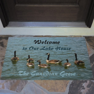 Paillasson Bienvenue à la Maison du lac aux Oies canadiennes