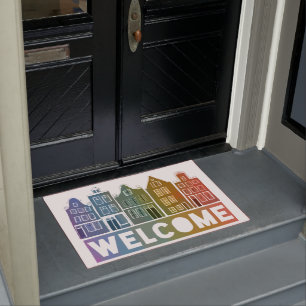 Paillasson Bienvenue à la maison Rainbow Holland Amsterdam co