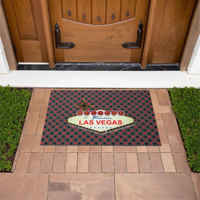 Paillasson Bienvenue à Las Vegas Poker Card costumes sur le n (De plein air)