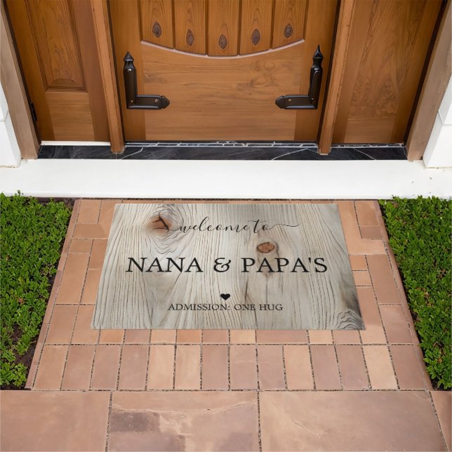 Paillasson Bienvenue à Nana & Papa's Wood House Doormat (De plein air)