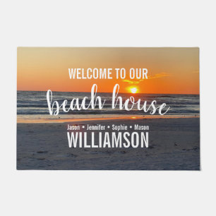 Paillasson Bienvenue À Notre Beach House Sunset Door Mat