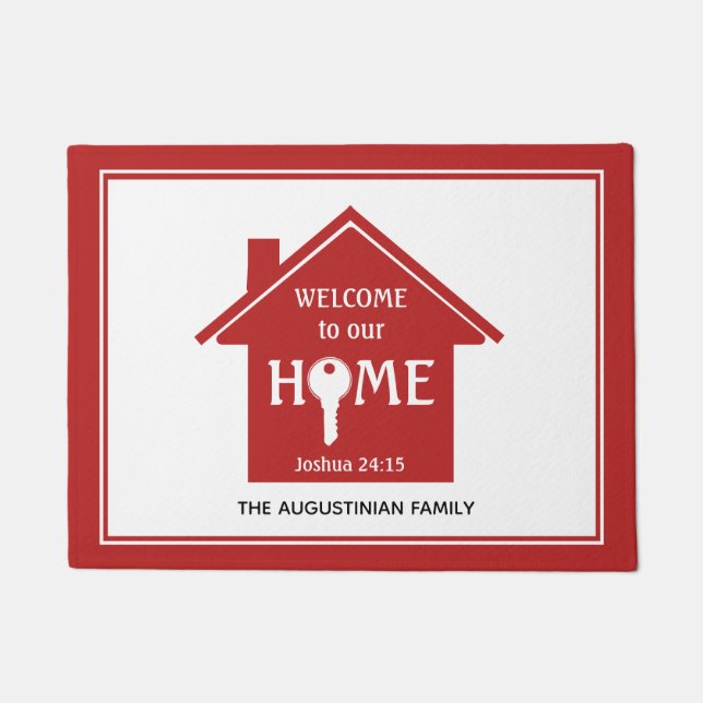 Paillasson BIENVENUE À Notre Maison (Devant)