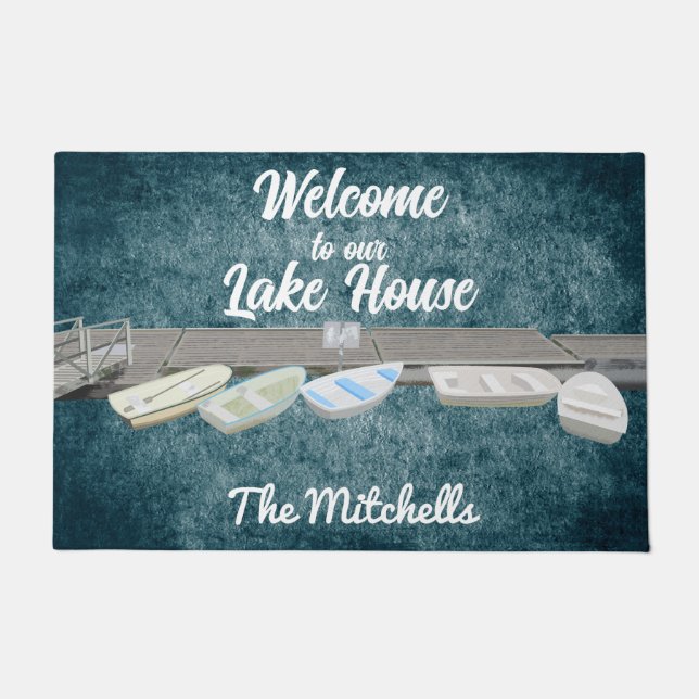 Paillasson Bienvenue À Notre Maison Lake House (Devant)