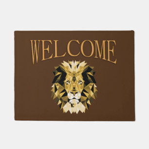 Paillasson Bienvenue au lion Brown