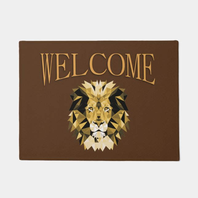 Paillasson Bienvenue au lion Brown (Devant)