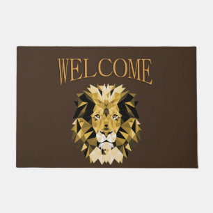 Paillasson Bienvenue au lion Brown