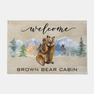 Paillasson Bienvenue Cabine Lodge Bear Mountain home