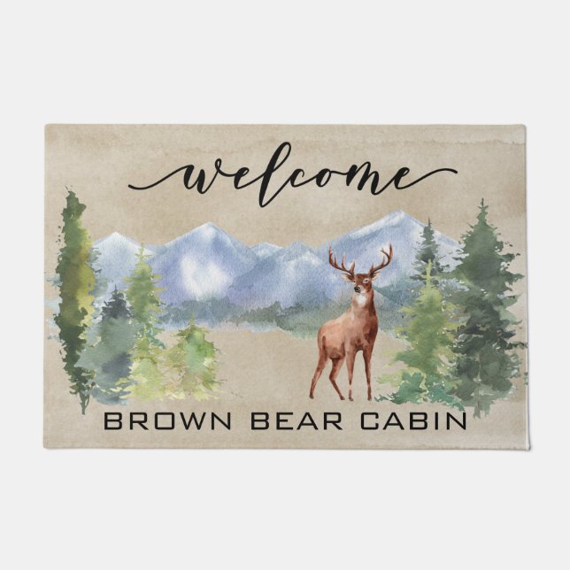 Paillasson Bienvenue Cabine Lodge Deer Mountain home (Devant)
