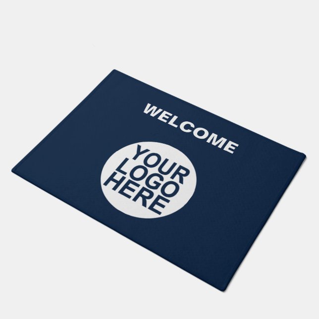 Paillasson Bienvenue dans le logo de votre entreprise (Incliné)