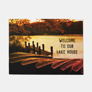 Paillasson Bienvenue dans notre texte personnalisé Lake House