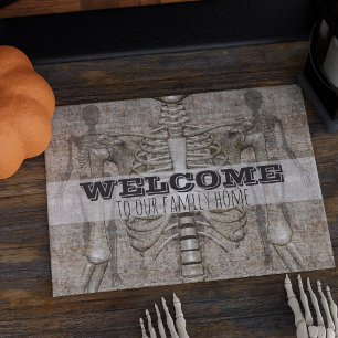 Paillasson Bienvenue éffrayant Skeleton Halloween Doormat