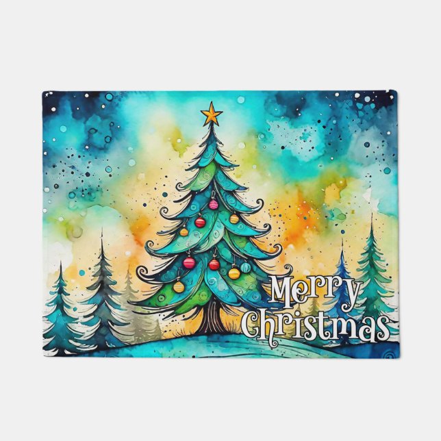 Paillasson Bienvenue  | Joyeuses fêtes, tous (Devant)