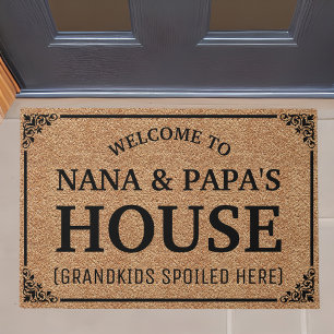 Paillasson Bienvenue NANA & PAPA'S House Grandkids Spoiled Ic