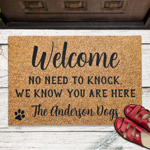 Paillasson Bienvenue Pas besoin de frapper Funny Pet Dog Coir
