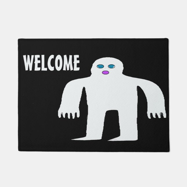 Paillasson Bienvenue Porte Homme Neige MAt (Devant)